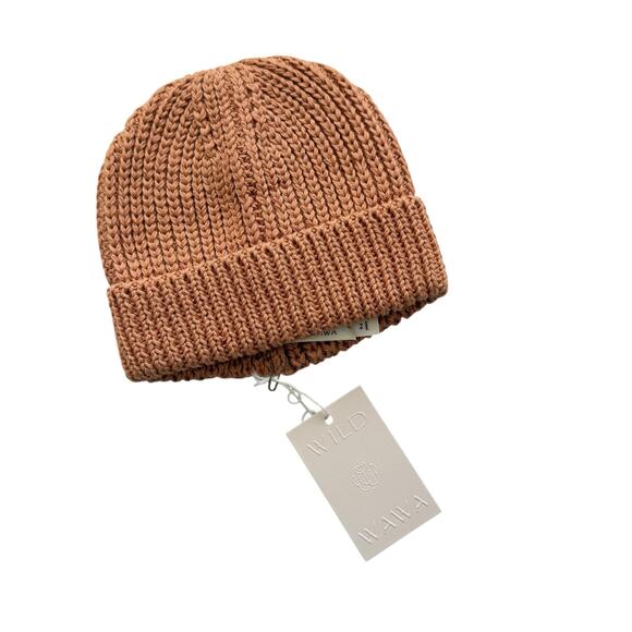 NWT Wild Wawa Chunky Knit Beanie Hat In Pecan Size 5-6y - Picture 1 of 3